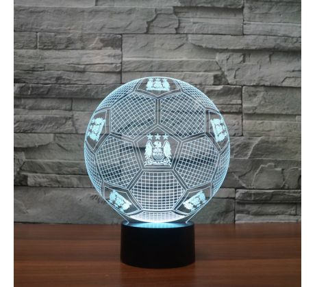 Beling 3D lampa, M.C.F.C lopta s logom , 7 farebná S467