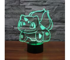 Beling 3D lampa,Bulbasaur , 7 farebná S475