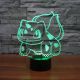 Beling 3D lampa,Bulbasaur , 7 farebná S475