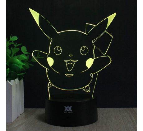 Beling 3D lampa,Pikachu 2, 7 farebná S480