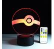 Beling 3D lampa,Pokebal , 7 farebná S482