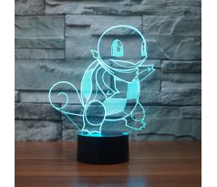 Beling 3D lampa,Squirtle, 7 farebná S484