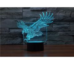 Beling 3D lampa, Eagles, 7 farebná S491