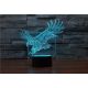 Beling 3D lampa, Eagles, 7 farebná S491