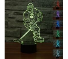 Beling 3D lampa, Hokejista, 7 farebná S492