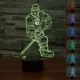 Beling 3D lampa, Hokejista, 16  farebná S492