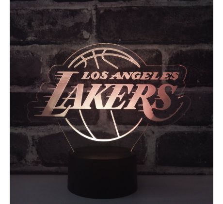 Beling 3D lampa, Los Angeles Lakers, 7 farebná S493