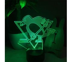 Beling 3D lampa, Pittsburgh Penguins, 7 farebná S496