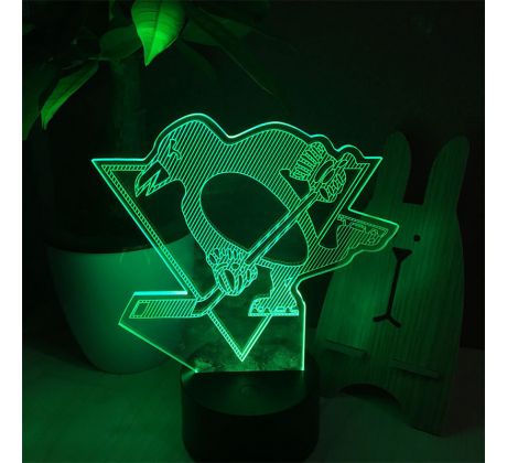 Beling 3D lampa, Pittsburgh Penguins, 16  farebná S496