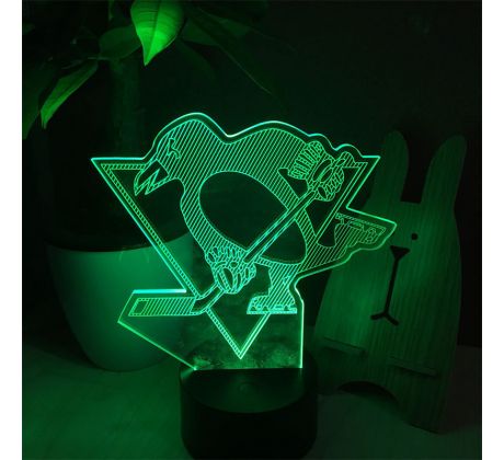 Beling 3D lampa, Pittsburgh Penguins, 7 farebná S496