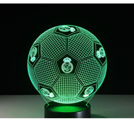 Beling Detská lampa, Lopta  s logom Real Madrid, 7 farebná QS200 