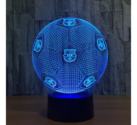 Beling Detská lampa, Lopta  s logom FCB Barcelona, 7 farebná QS196 