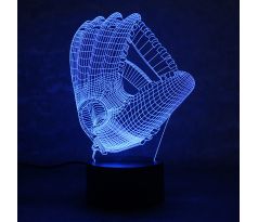 Beling Detská lampa, Basebal rukavica, 7 farebná QS382