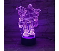 Beling Detská lampa, Robot, 7 farebná QS298