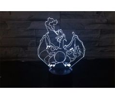 Beling Detská lampa,Charizard, 7 farebná QS477