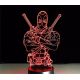 Beling 3D lampa, Deadpool 2, 7 farebná S493