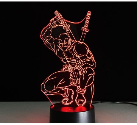 Beling 3D lampa, Deadpool 3 , 7 farebná S494