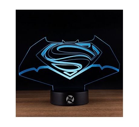 Beling 3D lampa, Batnam vs Superman logo , 7 farebná S498