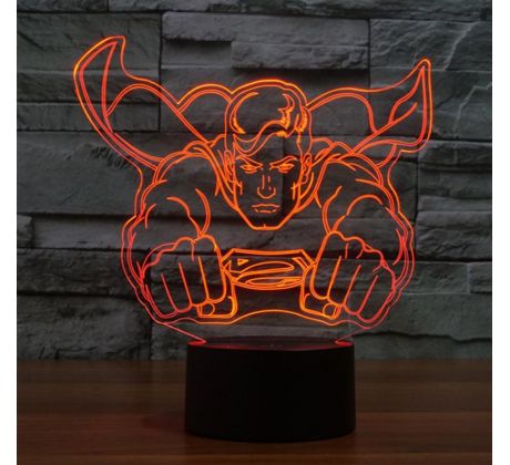 Beling 3D lampa, Superman, 7 farebná S501