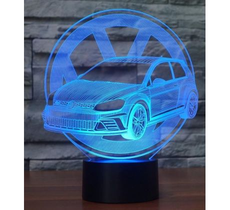 Beling 3D lampa, VW golf, 7 farebná S513