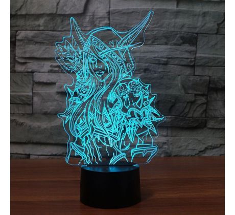 Beling 3D lampa,Sylvanas Windrunner , 7 Farebná S163842TFDW