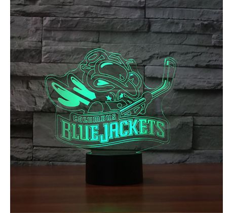 Beling 3D lampa, Columbus Blue Jackets , 7 barevná S16DF3842HS