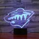 Beling 3D lampa, Minnesota Wild , 7 barevná S16S1LD