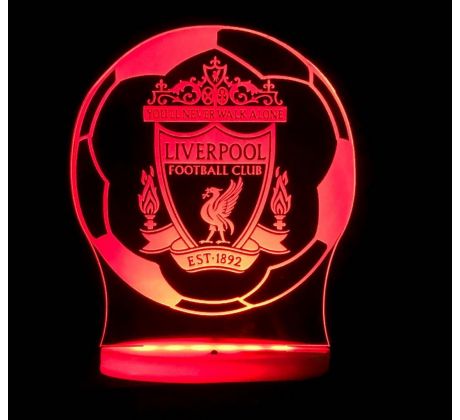 Beling 3D lampa,  Liverpool v lopte, 7 farebná S371TTR