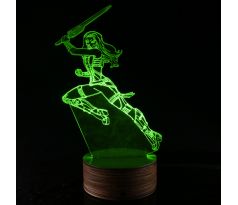 Beling 3D lampa, Gamora, 7 farebná S163842GTT