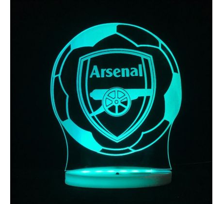 Beling 3D lampa, 3D lampa Arsenal v lopte, 7 farebná SF203