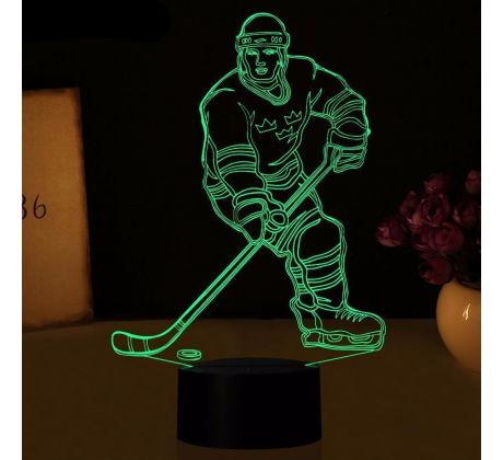 Beling 3D lampa, 3D lampa Hokejista, 7 farebná S2JD0354