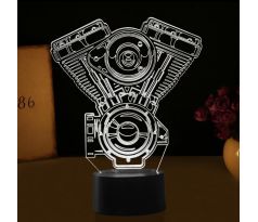 Beling 3D lampa, Harley Davidson motor, 7 farebná S51G3
