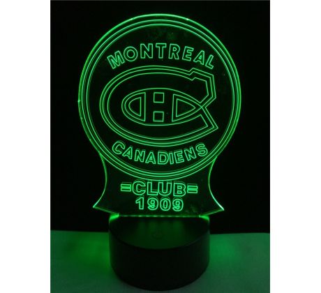 Beling 3D lampa, Montreal Canadiens, 7 farebná S494