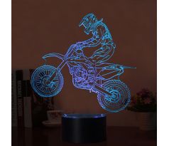 Beling 3D lampa, Motokrosový jazdec , 7 farebná DW5DS13