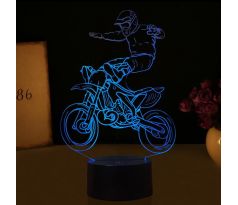 Beling 3D lampa, Motokrosový jazdec 3 , 7 farebná DW532DS13