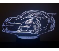 Beling 3D lampa,Porsche 911 GT3 RS, 7 farebná DA1JTFDFV2