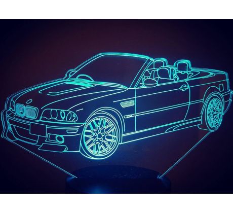 Beling 3D lampa,BMW M3 cabriolet , 7 farebná DFJWQDFV2HHW