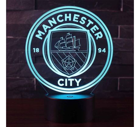Beling 3D lampa, Manchester city, 7 farebná S470