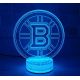 Beling 3D lampa, 3D lampa Boston Bruins , 16  farebná SSS0354F