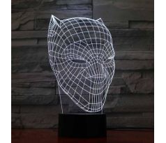 Beling 3D lampa, Čierny panter Maska 3, 7 farebná S492DD