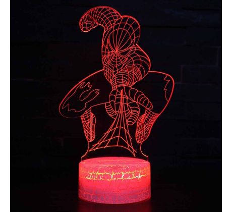 Beling 3D lampa, Spider Man, 7 farebná S347