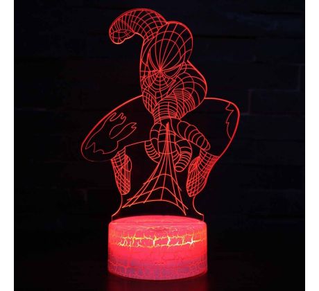 Beling 3D lampa, Spider Man, 7 farebná S347