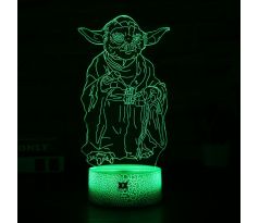 Beling 3D lampa, Yoda, 7 farebná S288