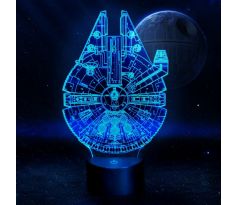 Beling 3D lampa, Millennium Falcon, 7 farebná S422