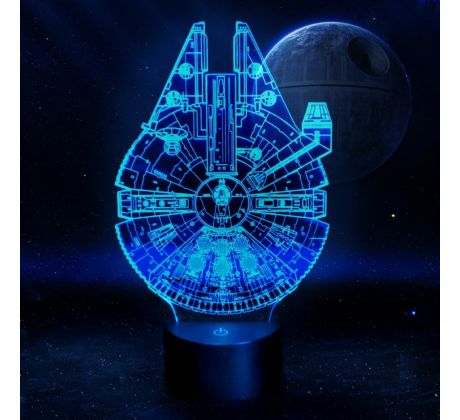 Beling 3D lampa, Millennium Falcon, 7 farebná S422