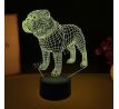 Beling 3D lampa, Anglicky bull dog, 7 farebná S4SA25