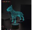 Beling 3D lampa, bull terrier, 7 farebná S421S25