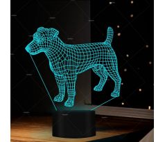 Beling 3D lampa, Rusell terrier, 7 farebná S42QASTA