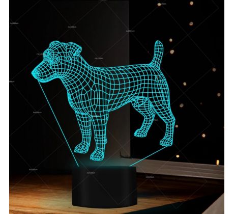 Beling 3D lampa, Rusell terrier, 7 farebná S42QASTA