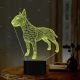 Beling 3D lampa, bull terrier, 7 farebná S421S25